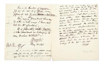 VAN BUREN, MARTIN. Two items: Autograph Manuscript Signed, M.V.B, as NY Attorney General * Autograph Letter Signed, M.V.Buren, as S